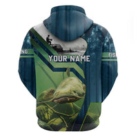 Catfish and Underwater Scene Design Hoodie with Forest Background and Fishing Theme Elements - Wonder Print Shop