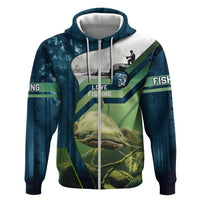 Catfish and Underwater Scene Design Hoodie with Forest Background and Fishing Theme Elements - Wonder Print Shop