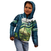 Catfish and Underwater Scene Design Kid Hoodie with Forest Background and Fishing Theme Elements - Wonder Print Shop