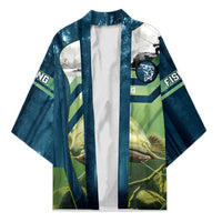 Catfish and Underwater Scene Design Kimono with Forest Background and Fishing Theme Elements - Wonder Print Shop