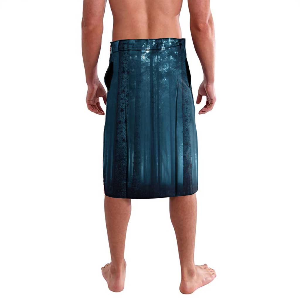 Catfish and Underwater Scene Design Lavalava with Forest Background and Fishing Theme Elements - Wonder Print Shop