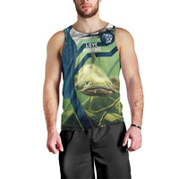 Catfish and Underwater Scene Design Men Tank Top with Forest Background and Fishing Theme Elements - Wonder Print Shop