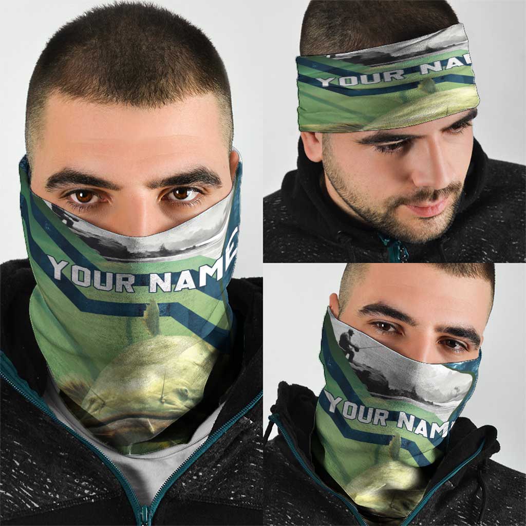 Catfish and Underwater Scene Design Neck Gaiter with Forest Background and Fishing Theme Elements TS04