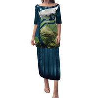 Catfish and Underwater Scene Design Puletasi with Forest Background and Fishing Theme Elements - Wonder Print Shop