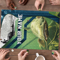 Catfish and Underwater Scene Design Puzzle with Forest Background and Fishing Theme Elements - Wonder Print Shop