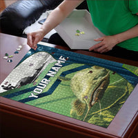 Catfish and Underwater Scene Design Puzzle with Forest Background and Fishing Theme Elements - Wonder Print Shop