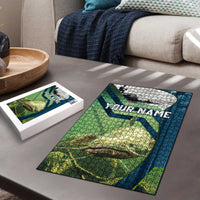 Catfish and Underwater Scene Design Puzzle with Forest Background and Fishing Theme Elements - Wonder Print Shop