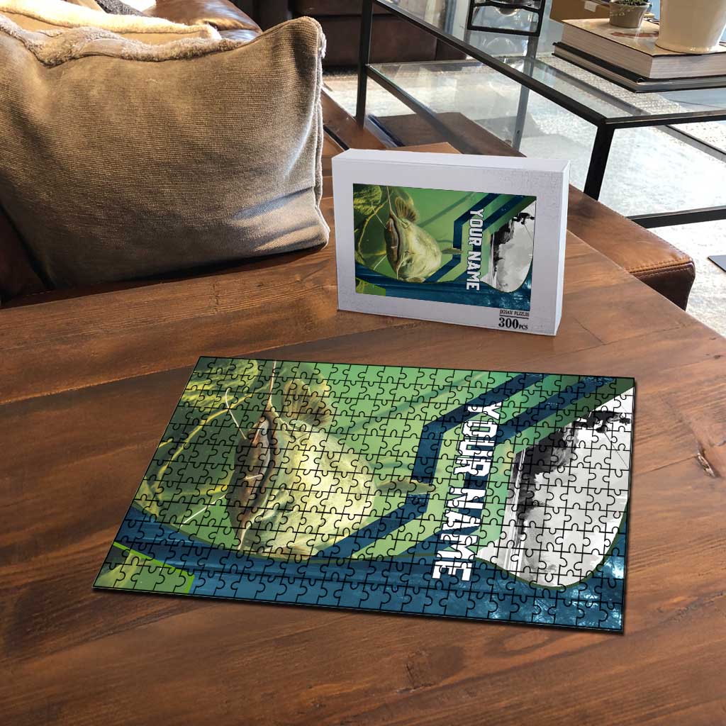 Catfish and Underwater Scene Design Puzzle with Forest Background and Fishing Theme Elements - Wonder Print Shop