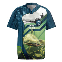 Catfish and Underwater Scene Design Rugby Jersey with Forest Background and Fishing Theme Elements - Wonder Print Shop