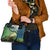 Catfish and Underwater Scene Design Shoulder Handbag with Forest Background and Fishing Theme Elements - Wonder Print Shop