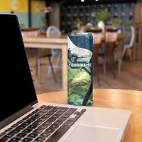 Catfish and Underwater Scene Design Skinny Tumbler with Forest Background and Fishing Theme Elements - Wonder Print Shop
