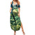 Catfish and Underwater Scene Design Summer Maxi Dress with Forest Background and Fishing Theme Elements - Wonder Print Shop