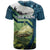 Catfish and Underwater Scene Design T Shirt with Forest Background and Fishing Theme Elements - Wonder Print Shop