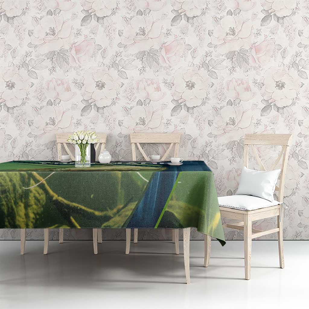 Catfish and Underwater Scene Design Tablecloth with Forest Background and Fishing Theme Elements - Wonder Print Shop