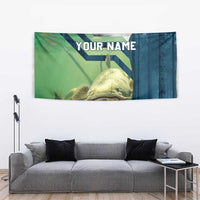 Catfish and Underwater Scene Design Tapestry with Forest Background and Fishing Theme Elements - Wonder Print Shop