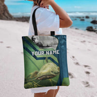 Catfish and Underwater Scene Design Tote Bag with Forest Background and Fishing Theme Elements - Wonder Print Shop