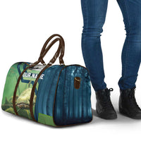 Catfish and Underwater Scene Design Travel Bag with Forest Background and Fishing Theme Elements - Wonder Print Shop