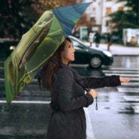 Catfish and Underwater Scene Design Umbrella with Forest Background and Fishing Theme Elements - Wonder Print Shop