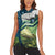 Catfish and Underwater Scene Design Women Sleeveless Polo Shirt with Forest Background and Fishing Theme Elements - Wonder Print Shop