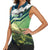 Catfish and Underwater Scene Design Women Sleeveless Polo Shirt with Forest Background and Fishing Theme Elements - Wonder Print Shop