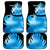Blue Flame Bowling Ball and Pins Design Car Mats with Smoke Effects and Custom Team Name Text - Wonder Print Shop
