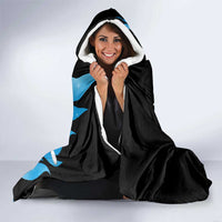 Blue Flame Bowling Ball and Pins Design Hooded Blanket with Smoke Effects and Custom Team Name Text - Wonder Print Shop