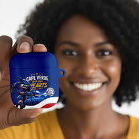 Cape Verde Won Our Hearts Soccer AirPods Case Blue Sharks Football Mascot Patriotic National Team