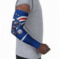 Cape Verde Won Our Hearts Soccer Arm Sleeves Blue Sharks Football Mascot Patriotic National Team