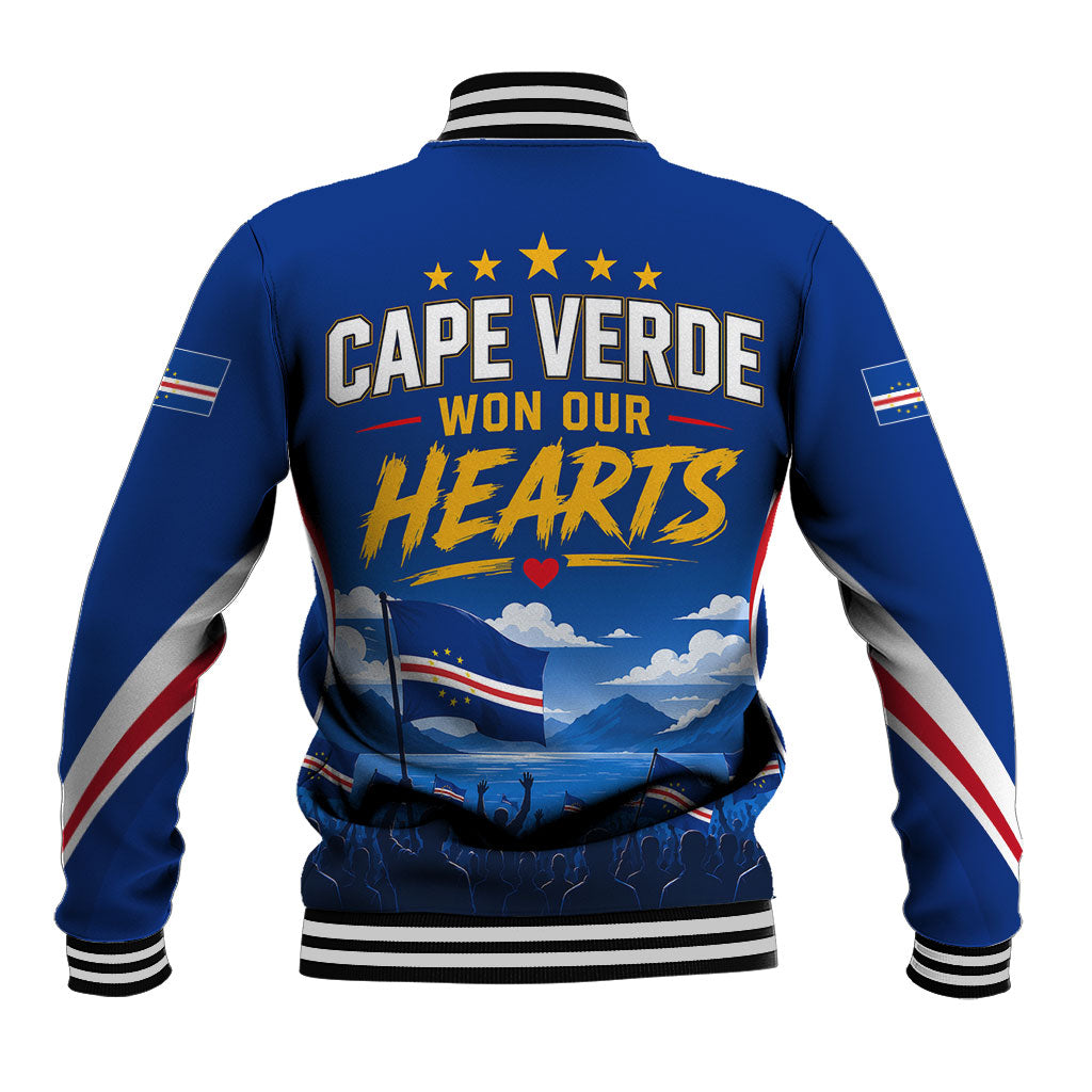 Cape Verde Won Our Hearts Soccer Baseball Jacket Blue Sharks Football Mascot Patriotic National Team