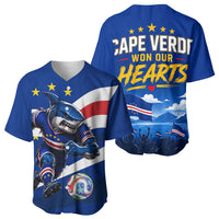 Cape Verde Won Our Hearts Soccer Baseball Jersey Blue Sharks Football Mascot Patriotic National Team