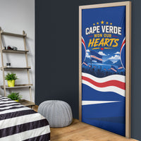 Cape Verde Won Our Hearts Soccer Door Cover Blue Sharks Football Mascot Patriotic National Team