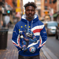 Cape Verde Won Our Hearts Soccer Hoodie Blue Sharks Football Mascot Patriotic National Team