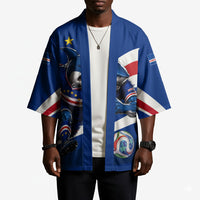 Cape Verde Won Our Hearts Soccer Kimono Blue Sharks Football Mascot Patriotic National Team