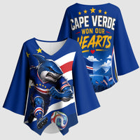 Cape Verde Won Our Hearts Soccer Kimono Sleeve Blouse Blue Sharks Football Mascot Patriotic National Team