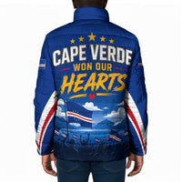 Cape Verde Won Our Hearts Soccer Padded Jacket Blue Sharks Football Mascot Patriotic National Team