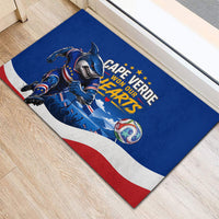 Cape Verde Won Our Hearts Soccer Rubber Doormat Blue Sharks Football Mascot Patriotic National Team