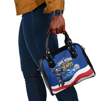 Cape Verde Won Our Hearts Soccer Shoulder Handbag Blue Sharks Football Mascot Patriotic National Team