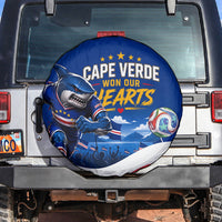 Cape Verde Won Our Hearts Soccer Spare Tire Cover Blue Sharks Football Mascot Patriotic National Team