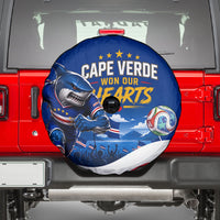 Cape Verde Won Our Hearts Soccer Spare Tire Cover Blue Sharks Football Mascot Patriotic National Team