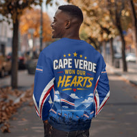 Cape Verde Won Our Hearts Soccer Sweatshirt Blue Sharks Football Mascot Patriotic National Team