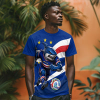 Cape Verde Won Our Hearts Soccer T shirt Blue Sharks Football Mascot Patriotic National Team
