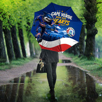 Cape Verde Won Our Hearts Soccer Umbrella Blue Sharks Football Mascot Patriotic National Team