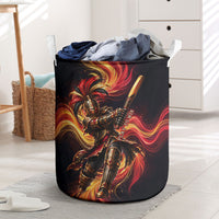 Trinbago Knight Riders Cricket Laundry Basket Trinidad and Tobago Fiery Knight Warrior Bat Flame