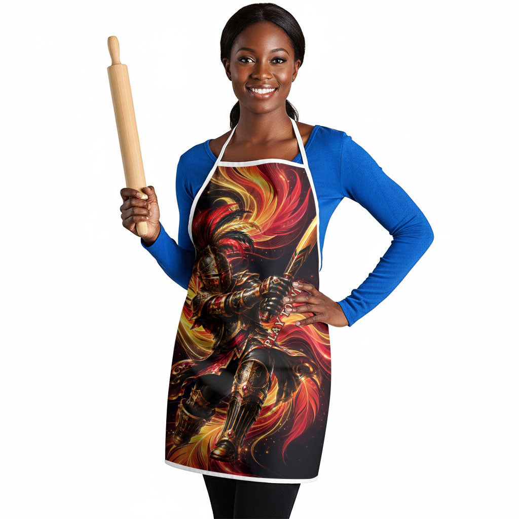 Trinbago Knight Riders Cricket Apron Trinidad and Tobago Fiery Knight Warrior Bat Flame