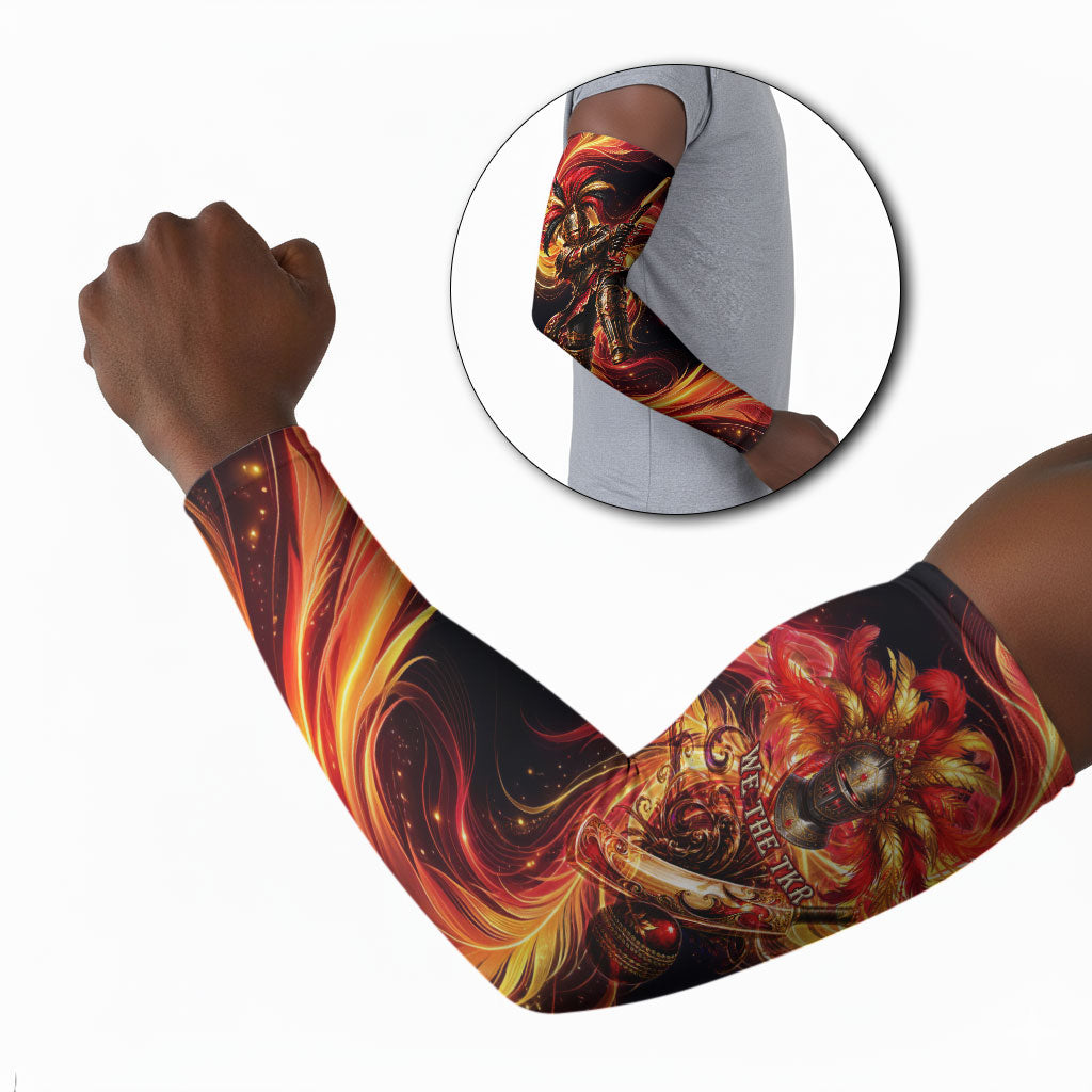 Trinbago Knight Riders Cricket Arm Sleeves Trinidad and Tobago Fiery Knight Warrior Bat Flame