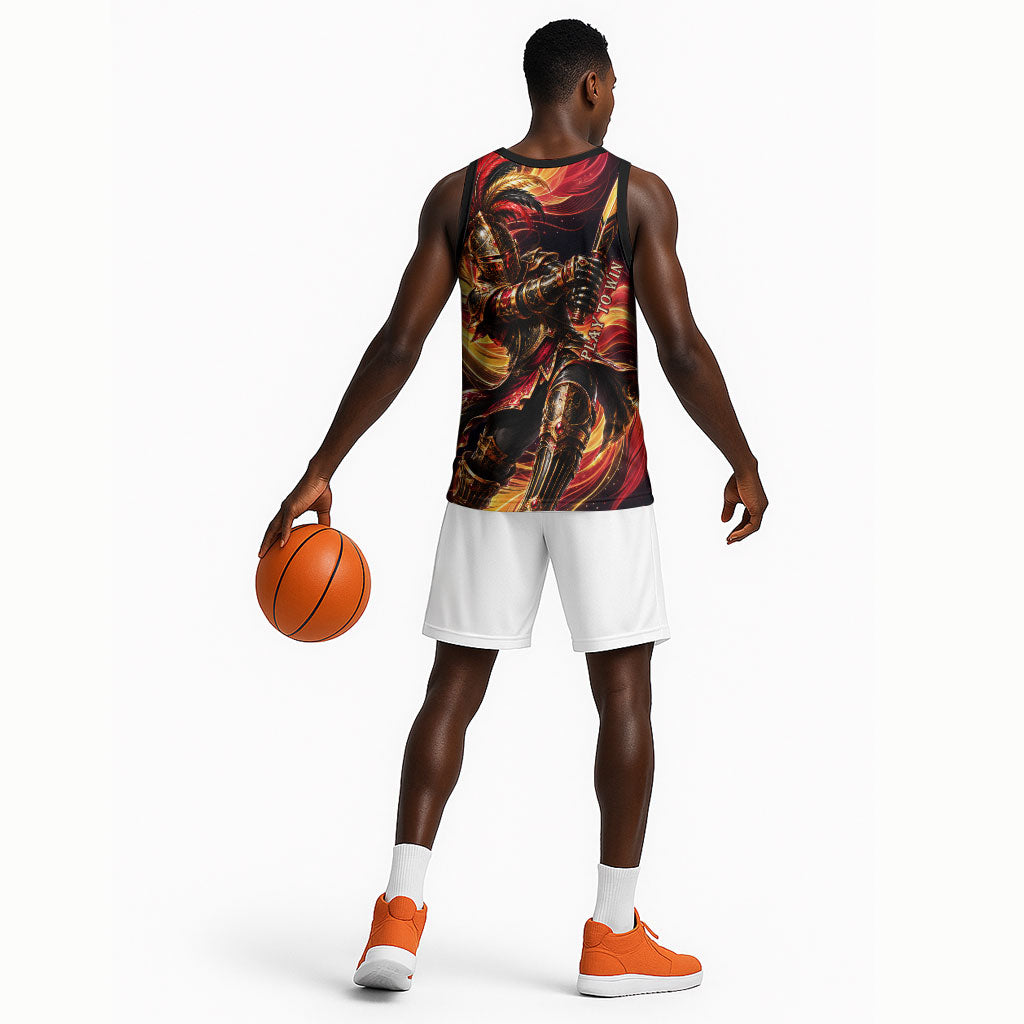 Trinbago Knight Riders Cricket Basketball Jersey Trinidad and Tobago Fiery Knight Warrior Bat Flame