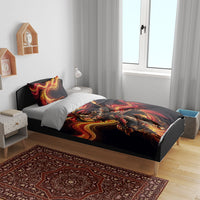 Trinbago Knight Riders Cricket Bedding Set Trinidad and Tobago Fiery Knight Warrior Bat Flame