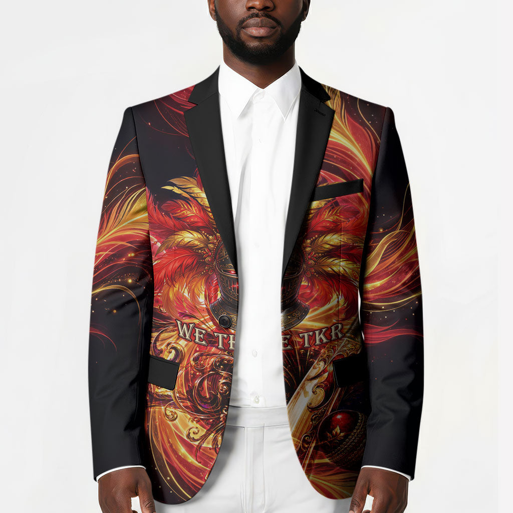Trinbago Knight Riders Cricket Blazer Trinidad and Tobago Fiery Knight Warrior Bat Flame