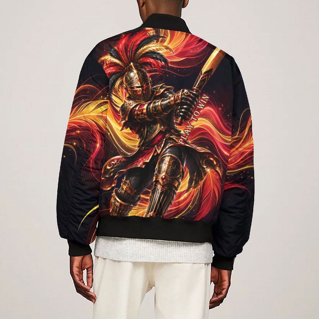 Trinbago Knight Riders Cricket Bomber Jacket Trinidad and Tobago Fiery Knight Warrior Bat Flame