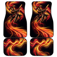 Trinbago Knight Riders Cricket Car Mats Trinidad and Tobago Fiery Knight Warrior Bat Flame